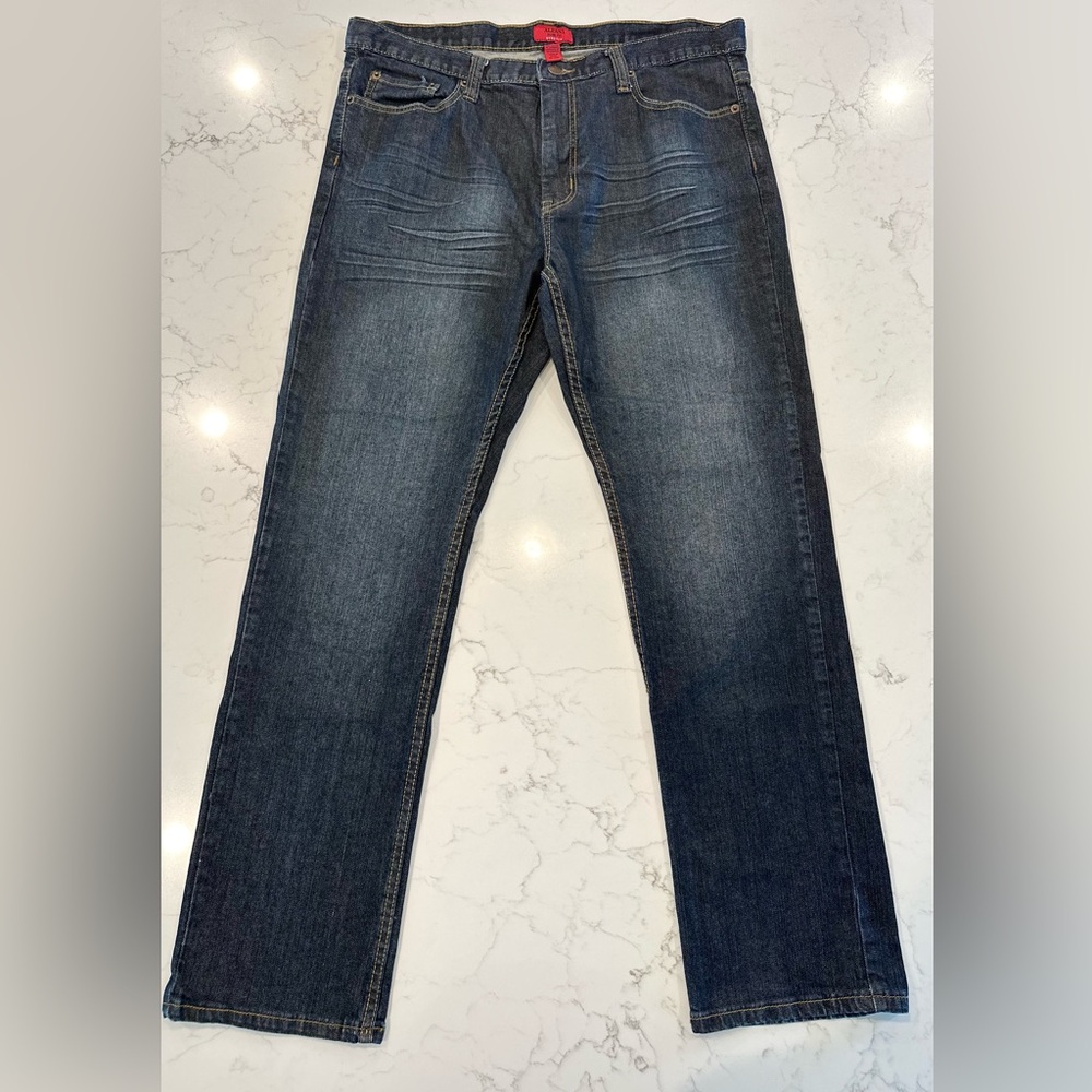Alfani Slim Fit Stretch Blue Straight Jeans